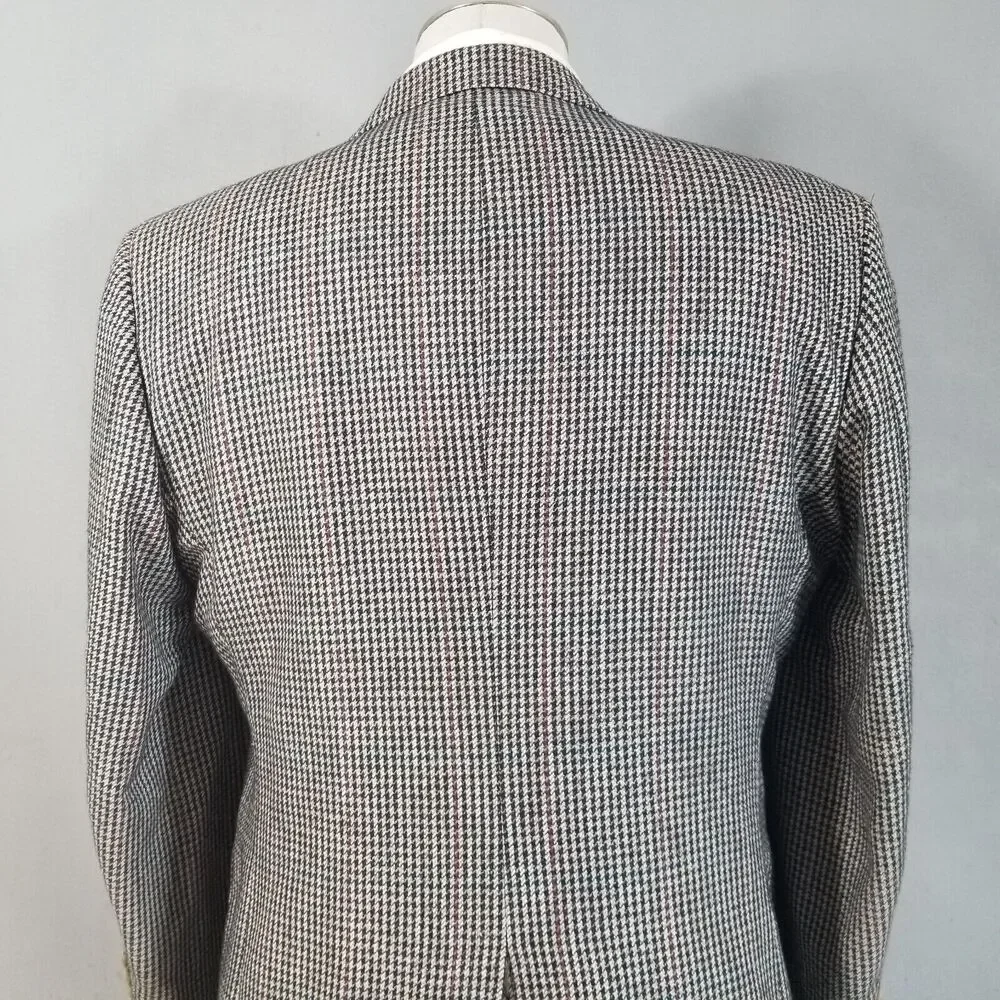 Evan Picone Jacket Sports Coat Mens 44L Brown Tweed‎ Wool Vintage USA